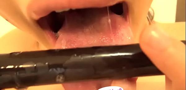  Japanese Asian Tongue Spit Face Nose Licking Sucking Kissing Handjob Fetish - More at fetish-master.net